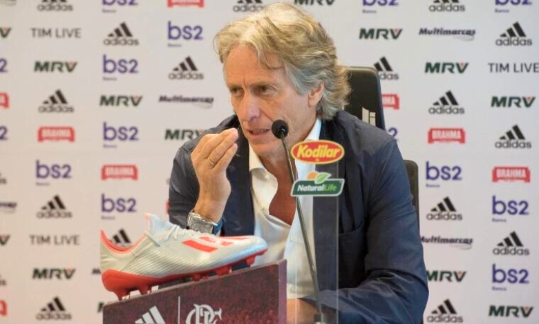 jorge jesus na primeira coletiva de imprensa