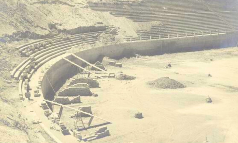 imagem aerea do estadio independencia em 1949